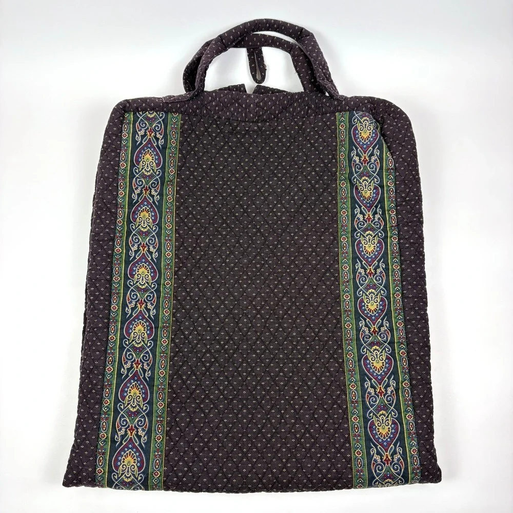 VTG Vera Bradley Garment Bag Indiana Tag Retired Fall of 1990 Black Purple Green
